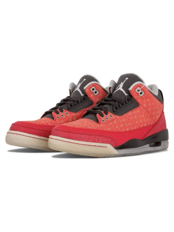 Кроссовки 3 ретро doernbecher Air Jordan — изображение 3 из 4, красный//черный
