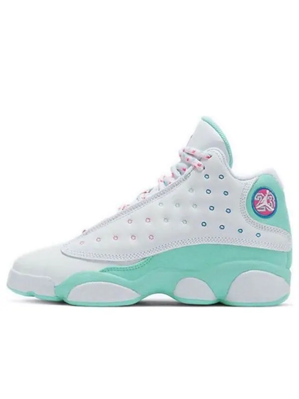 Кроссовки 13 retro 'aurora green' Air Jordan — изображение 1 из 4, белый//зеленый/розовый
