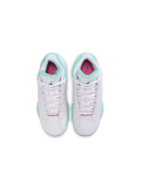 Кроссовки 13 retro 'aurora green' Air Jordan — изображение 4 из 4, белый//зеленый/розовый