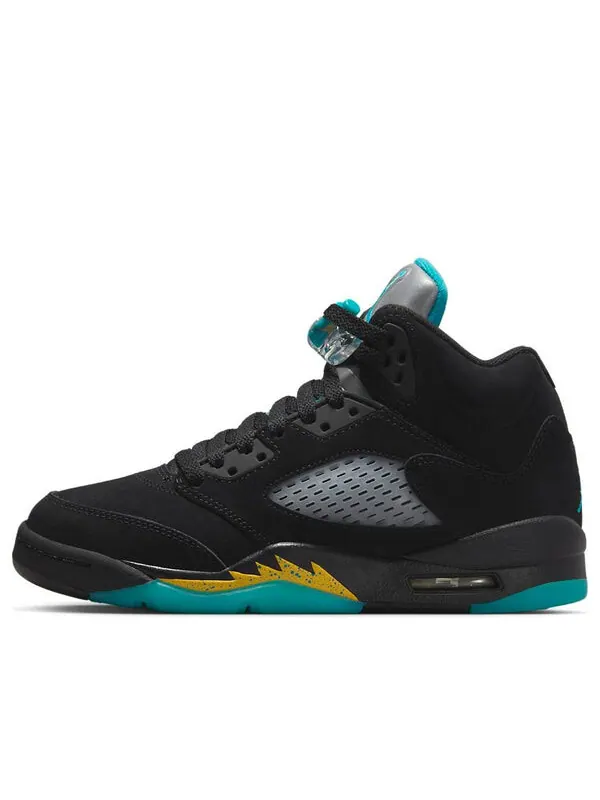 Кроссовки 5 ретро Air Jordan — изображение 1 из 4, черный/желтый/зеленый