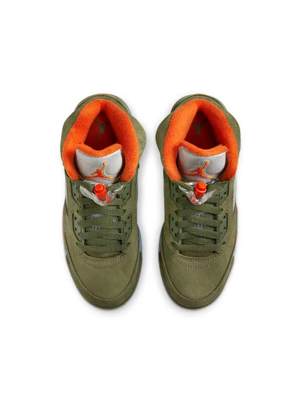 Кроссовки 5 ретро Air Jordan — изображение 3 из 4, оливковый/оранжевый