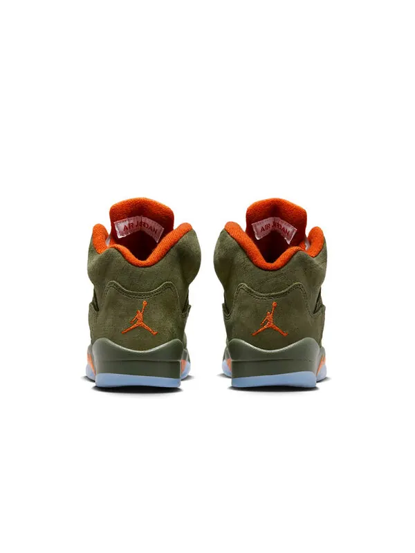 Кроссовки 5 ретро Air Jordan — изображение 4 из 4, оливковый/оранжевый