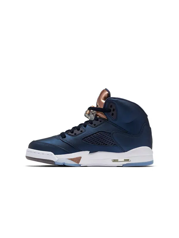 Кроссовки 5 retro 'bronze' Air Jordan — изображение 2 из 4, белый-красный