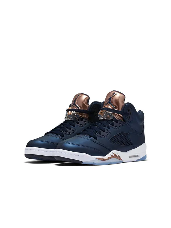 Кроссовки 5 retro 'bronze' Air Jordan — изображение 3 из 4, белый-красный