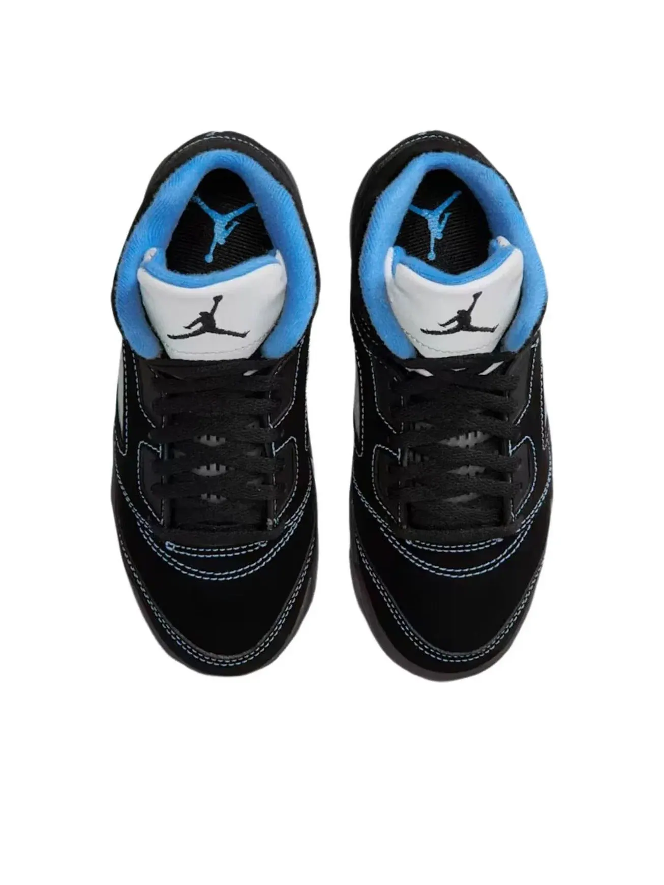 Детские кроссовки с кожаным верхом Air Jordan 5 Retro Black Carolina — изображение 3 из 6, черный