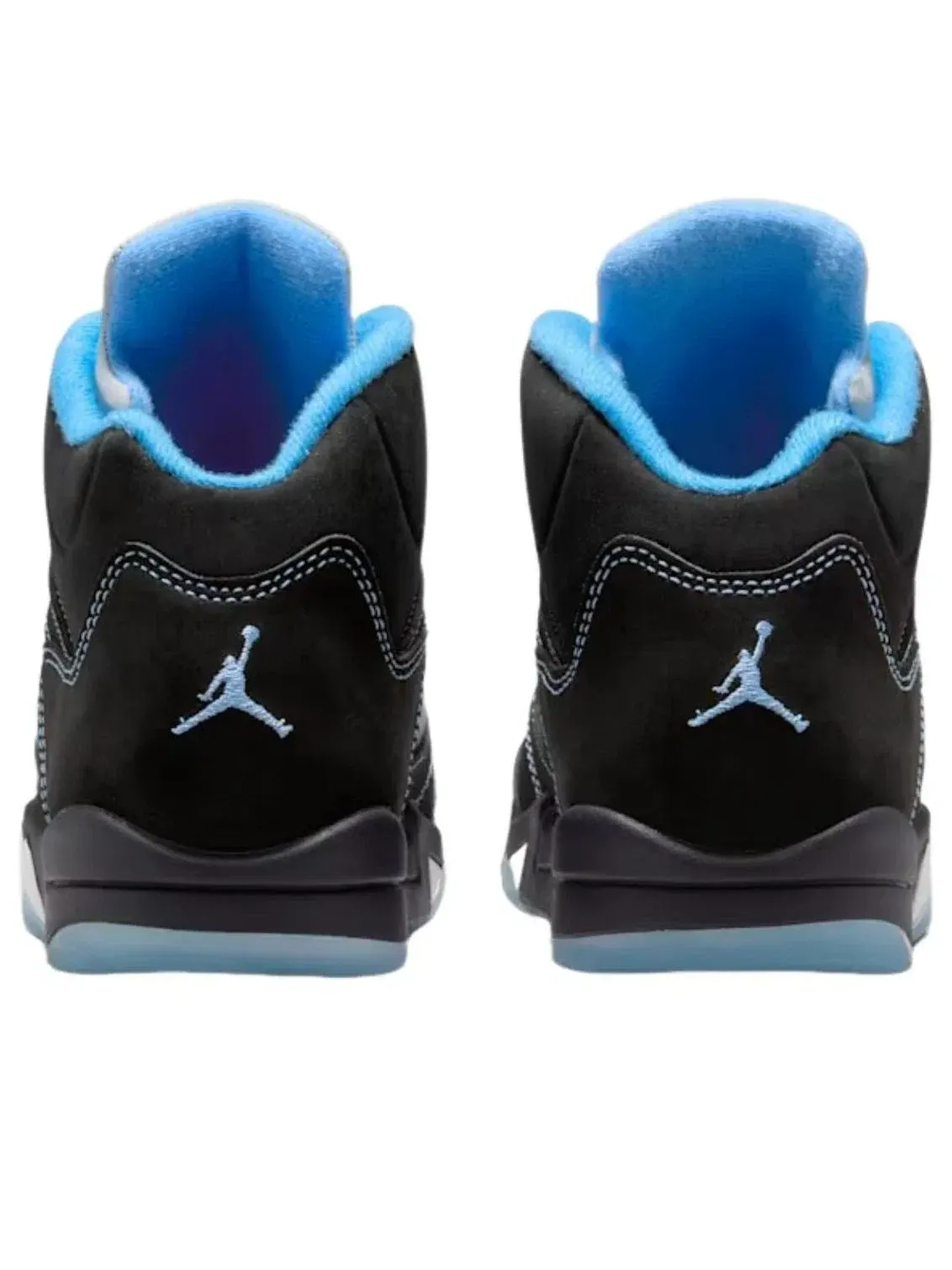 Детские кроссовки с кожаным верхом Air Jordan 5 Retro Black Carolina — изображение 5 из 6, черный