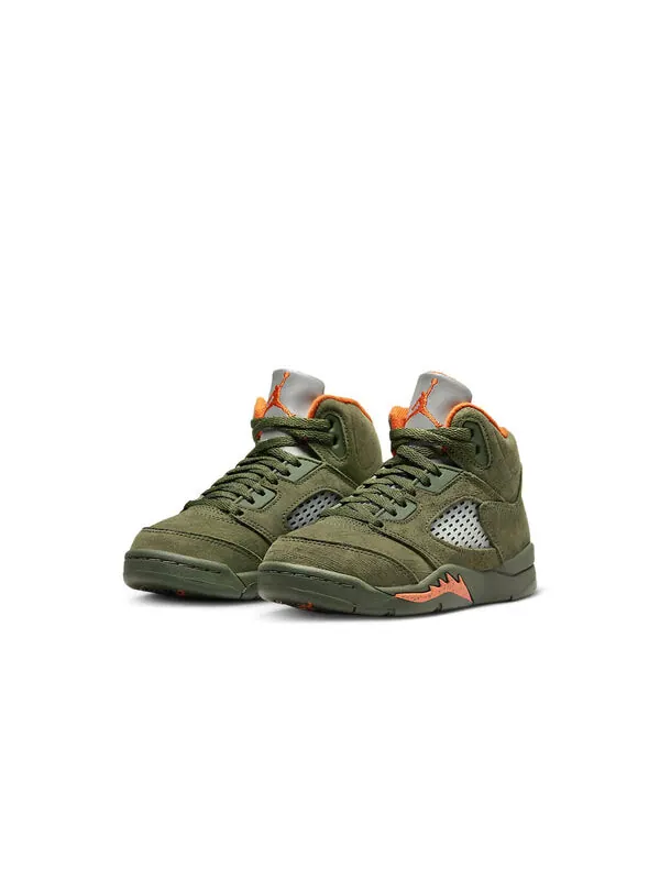 Кроссовки 5 ретро Air Jordan — изображение 2 из 4, оливковый/оранжевый