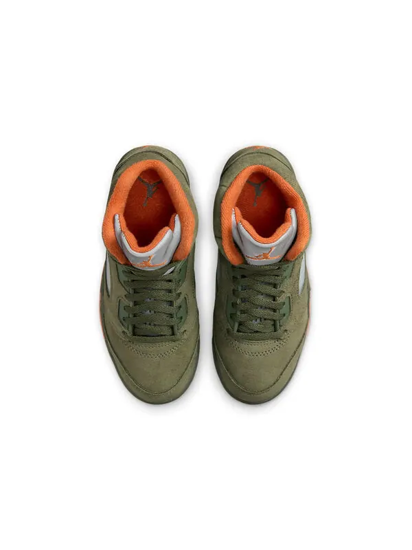 Кроссовки 5 ретро Air Jordan — изображение 3 из 4, оливковый/оранжевый