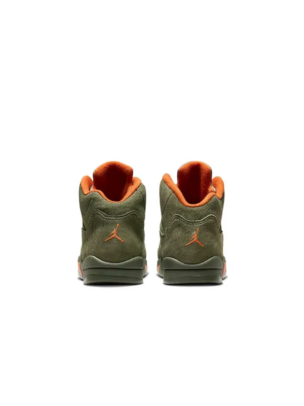 Кроссовки 5 ретро Air Jordan — изображение 4 из 4, оливковый/оранжевый