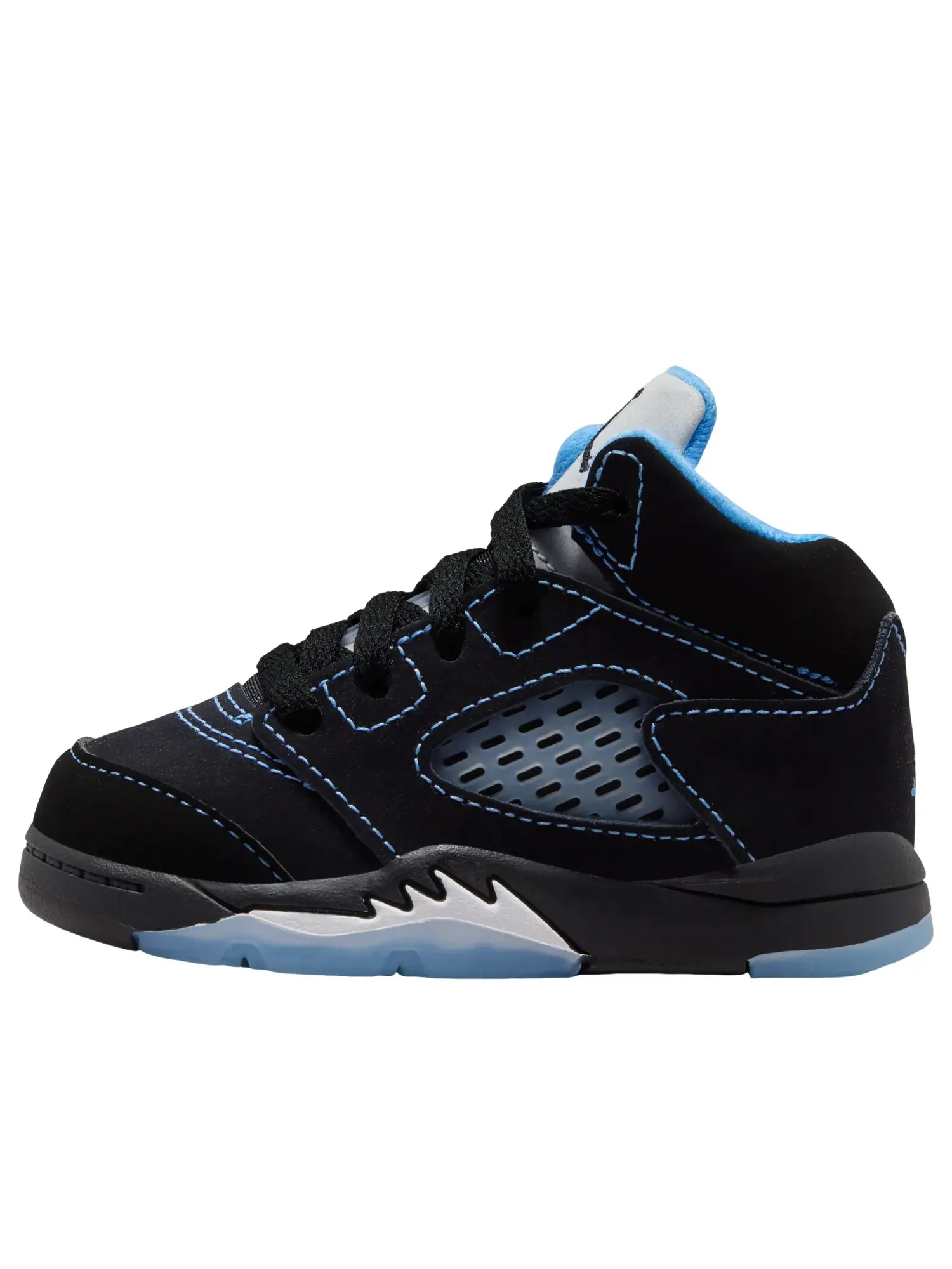 Детские кроссовки для малышей с кожаным верхом Air Jordan 5 Retro Black Carolina — изображение 1 из 7, черный