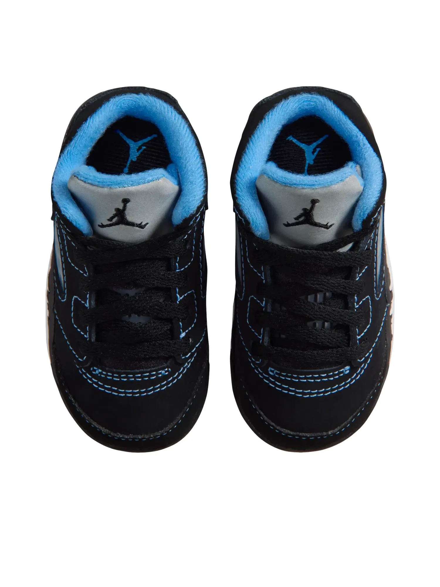 Детские кроссовки для малышей с кожаным верхом Air Jordan 5 Retro Black Carolina — изображение 3 из 7, черный