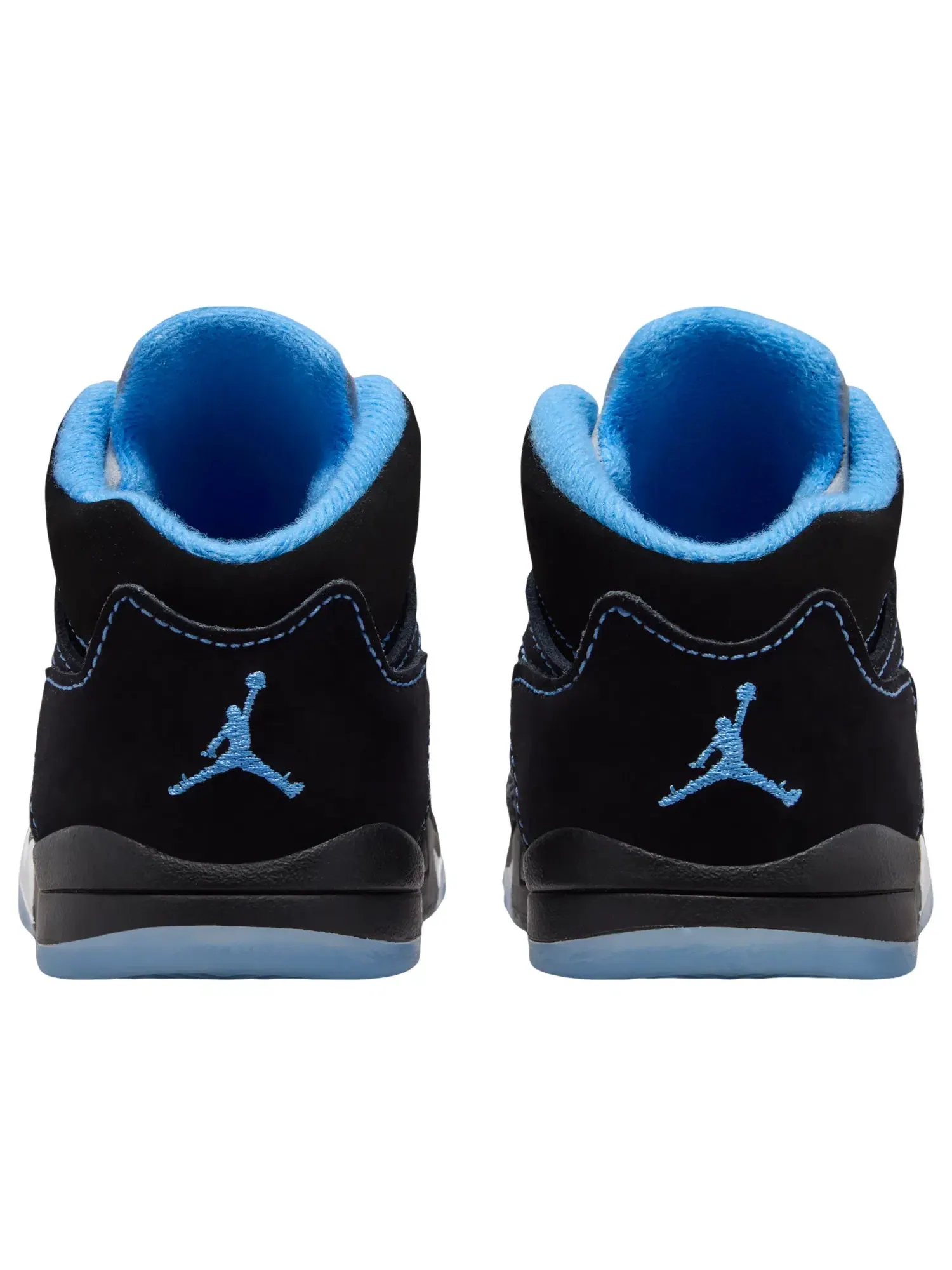 Детские кроссовки для малышей с кожаным верхом Air Jordan 5 Retro Black Carolina — изображение 4 из 7, черный