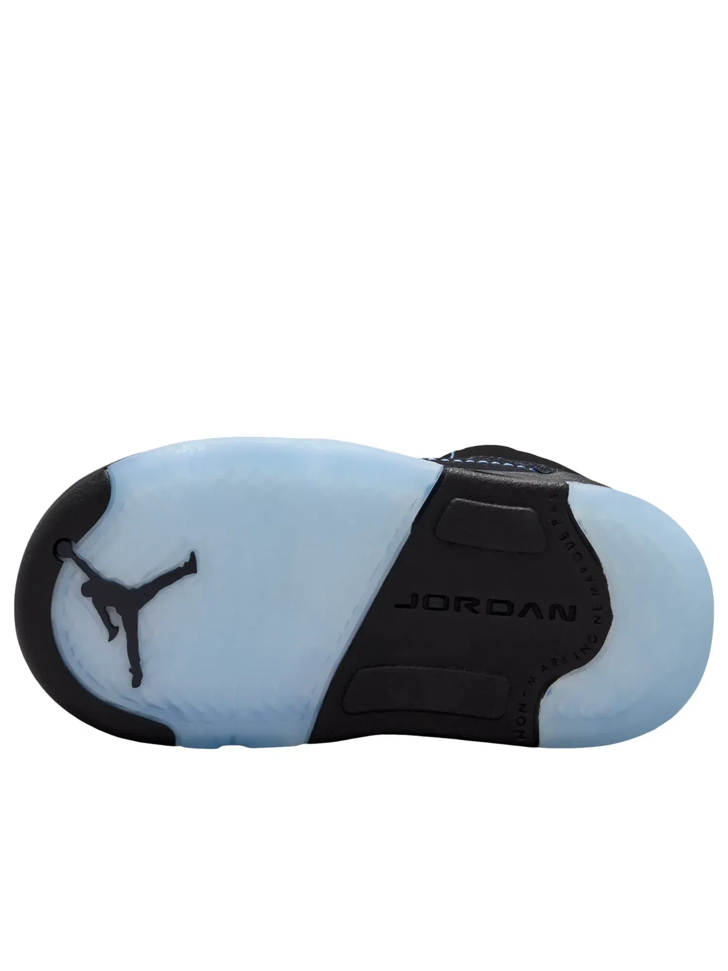 Детские кроссовки для малышей с кожаным верхом Air Jordan 5 Retro Black Carolina — изображение 6 из 7, черный