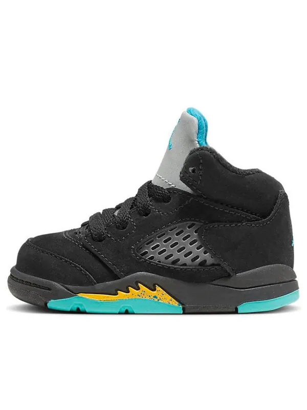 Кроссовки 5 ретро Air Jordan — изображение 1 из 4, черный/желтый/зеленый