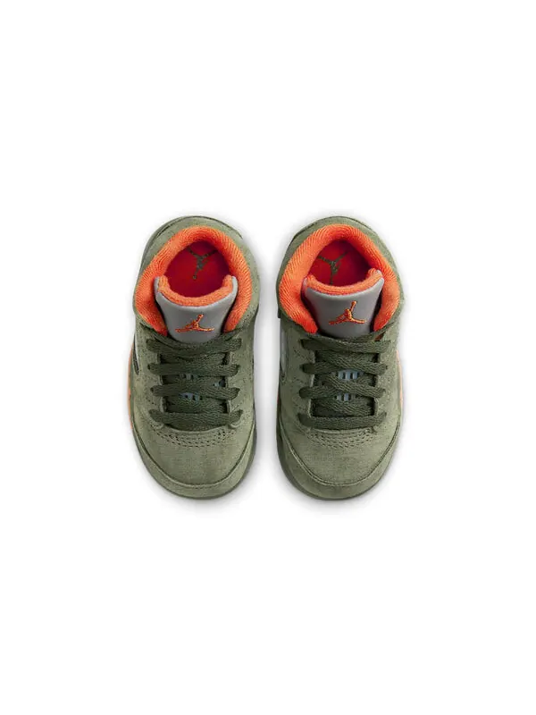 Кроссовки 5 ретро Air Jordan — изображение 3 из 4, оливковый/оранжевый