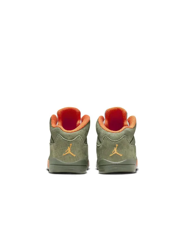 Кроссовки 5 ретро Air Jordan — изображение 4 из 4, оливковый/оранжевый