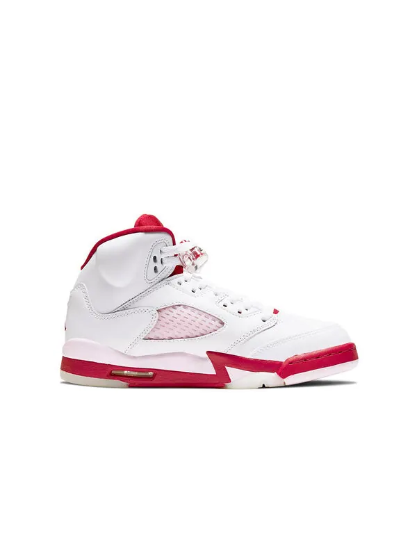 Кроссовки 5 ретро Air Jordan — изображение 2 из 4, белый/розовый/красный