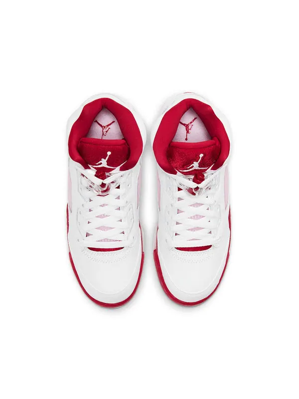Кроссовки 5 ретро Air Jordan — изображение 4 из 4, белый/розовый/красный