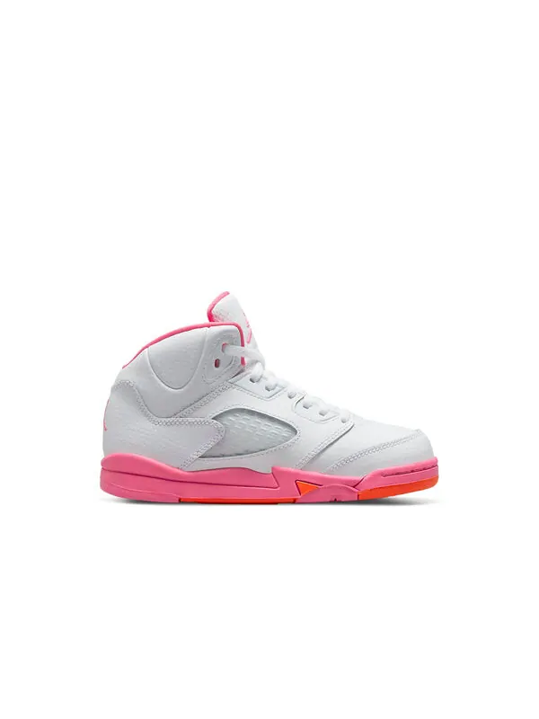 Кроссовки 5 ретро Air Jordan — изображение 2 из 4, белый//оранжевый