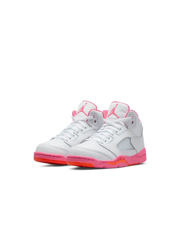Кроссовки 5 ретро Air Jordan — изображение 3 из 4, белый//оранжевый