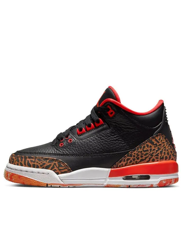 Кроссовки 3 ретро Air Jordan — изображение 1 из 4, черный/оранжевый/красный