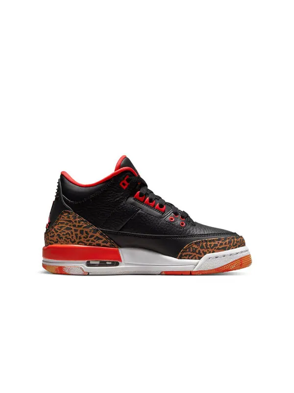 Кроссовки 3 ретро Air Jordan — изображение 2 из 4, черный/оранжевый/красный