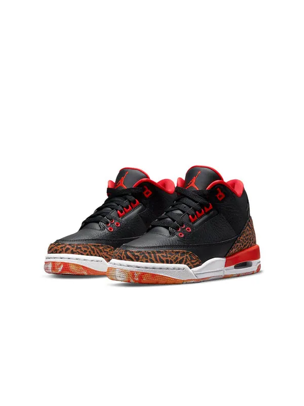Кроссовки 3 ретро Air Jordan — изображение 3 из 4, черный/оранжевый/красный