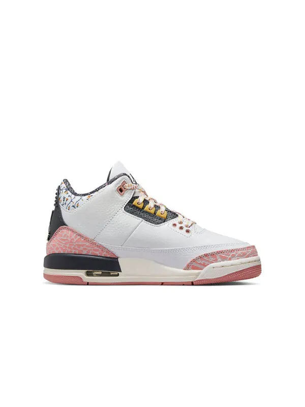 Кроссовки (GS) Air Jordan 3 Retro 'Vintage Floral' — изображение 2 из 4