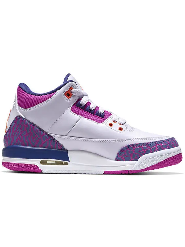 Кроссовки 3 retro 'barely grape' Air Jordan — изображение 2 из 4, розовый-фиолетовый-белый