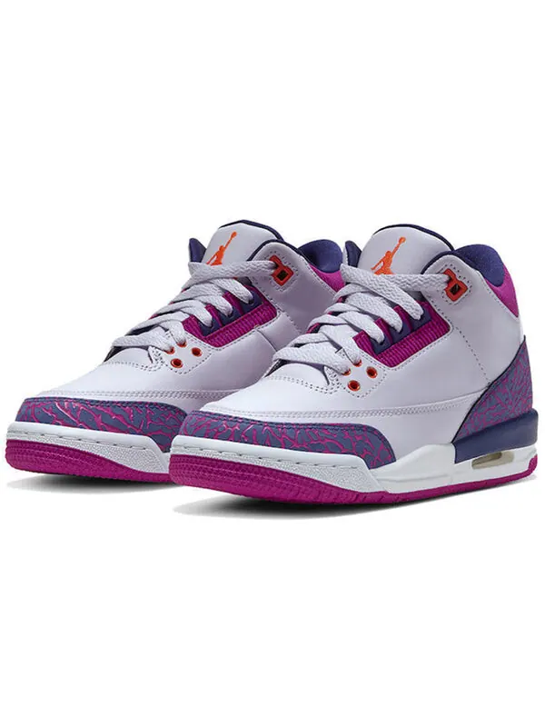 Кроссовки 3 retro 'barely grape' Air Jordan — изображение 3 из 4, розовый-фиолетовый-белый