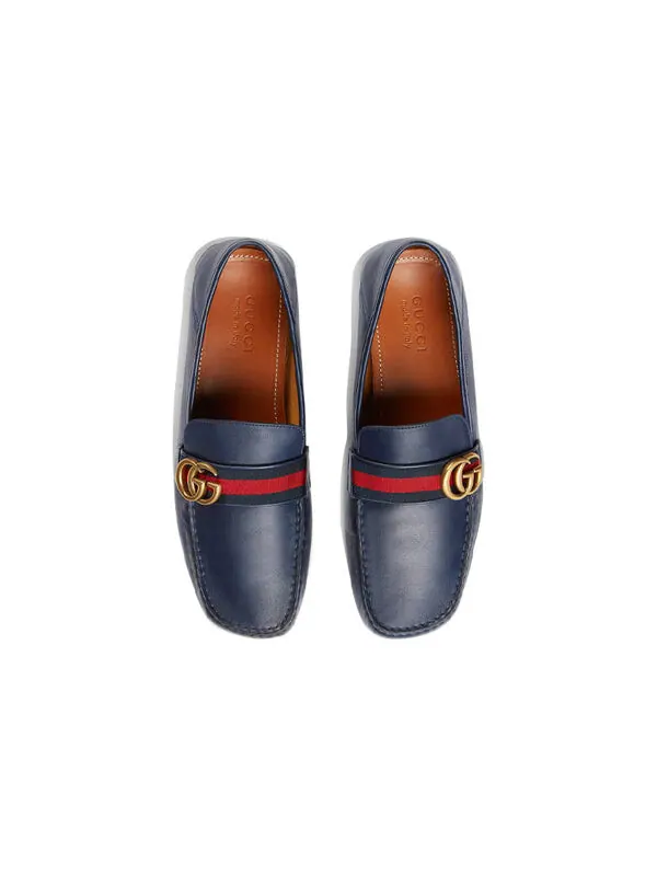 Кроссовки horsebit loafers moccasins 'navy' Gucci — изображение 4 из 4, темно-синий