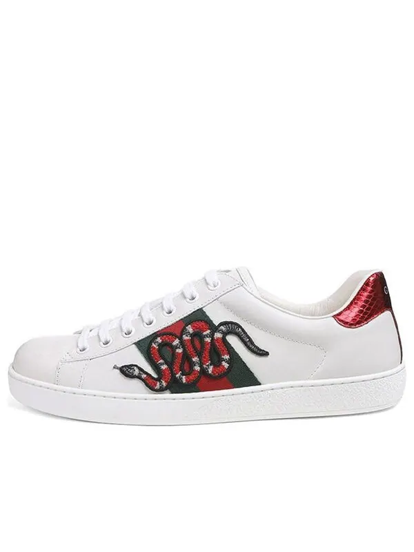Кроссовки ace embroidered 'snake' Gucci — изображение 1 из 3, белый