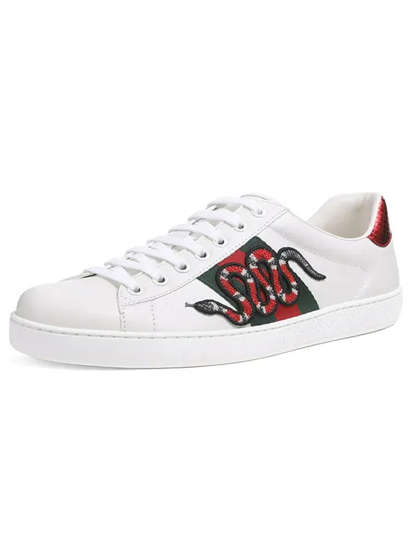 Кроссовки ace embroidered 'snake' Gucci — изображение 3 из 3, белый