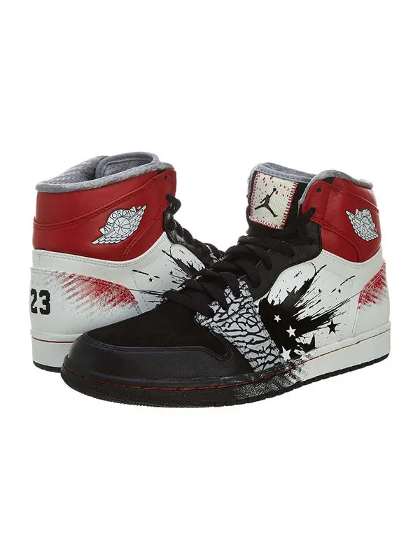 Кроссовки 1 retro high x dave white Air Jordan — изображение 3 из 4, черный/красный-белый