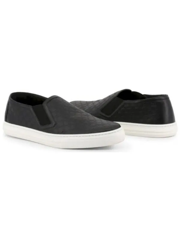 Кроссовки microssima pattern leather slip on 'black' Gucci — изображение 4 из 4, черный