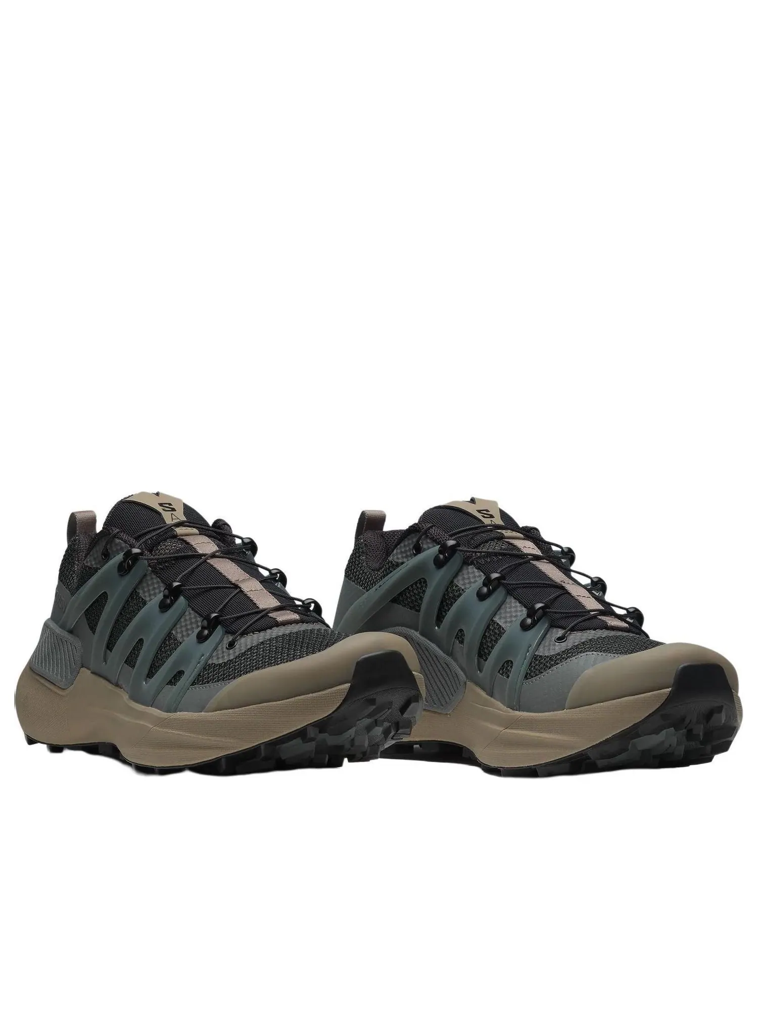 Кроссовки SALOMON Genesis Advanced 'Pale Olive Green Impatiens Pink' — изображение 2 из 5, оливковый зеленый