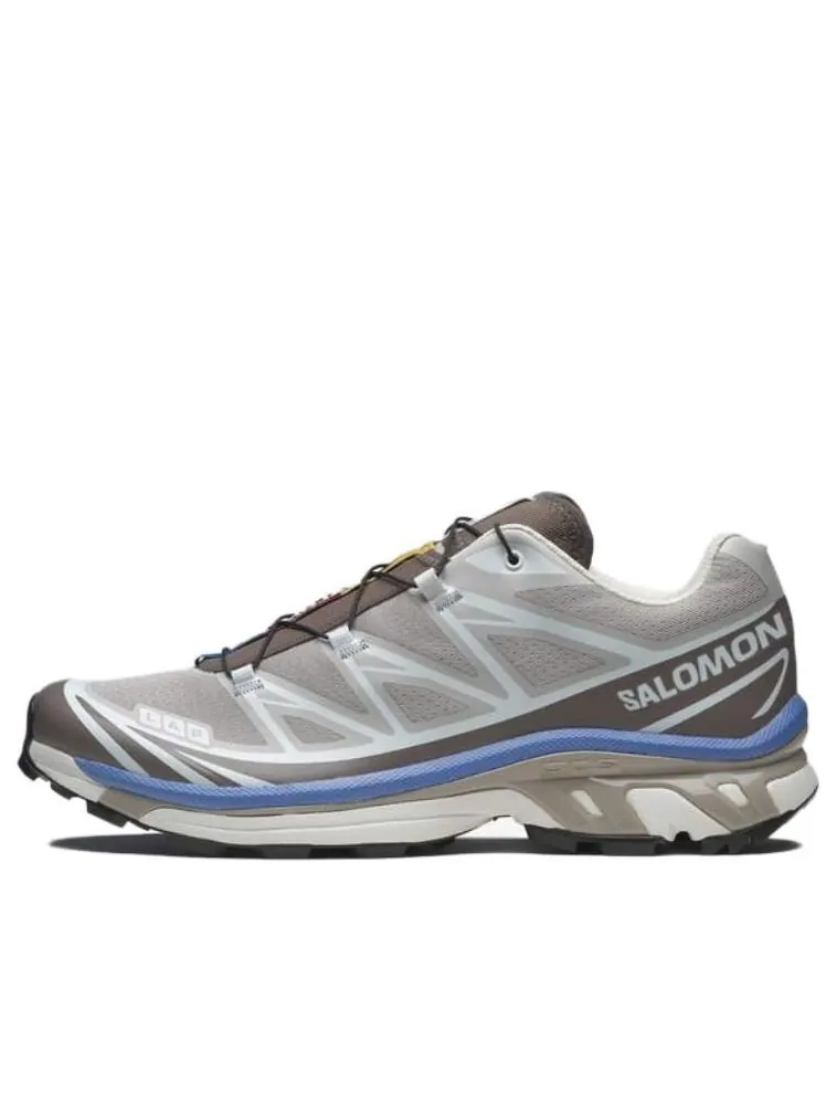 Кроссовки SALOMON XT-6 'Silver Cloud Iron Ultramarine' — изображение 1 из 6, бежевый