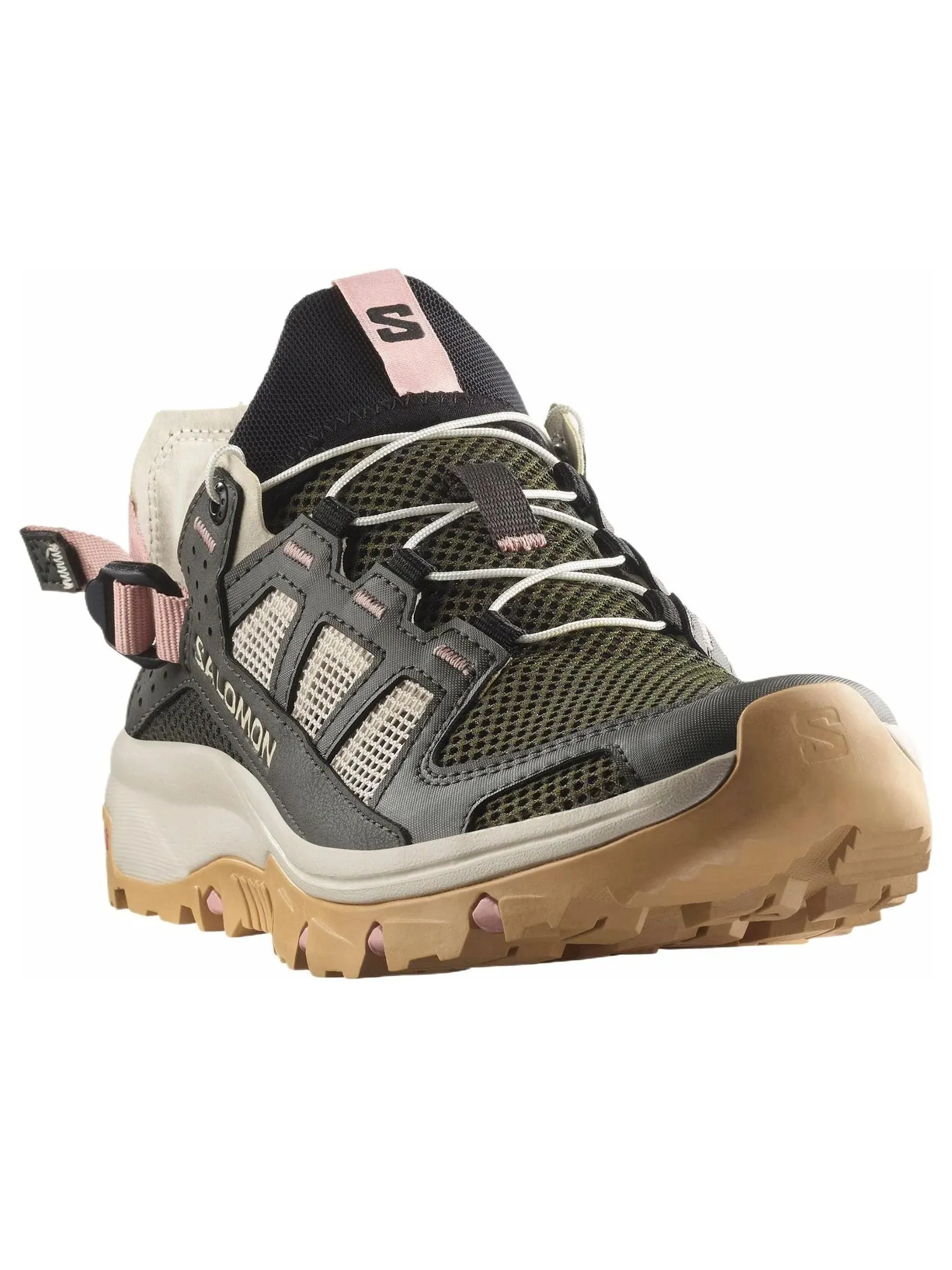 (WMNS) Salomon Techamphibian 5 'Dark Grey Peach Pink' — изображение 2 из 4, темный серый/розовый
