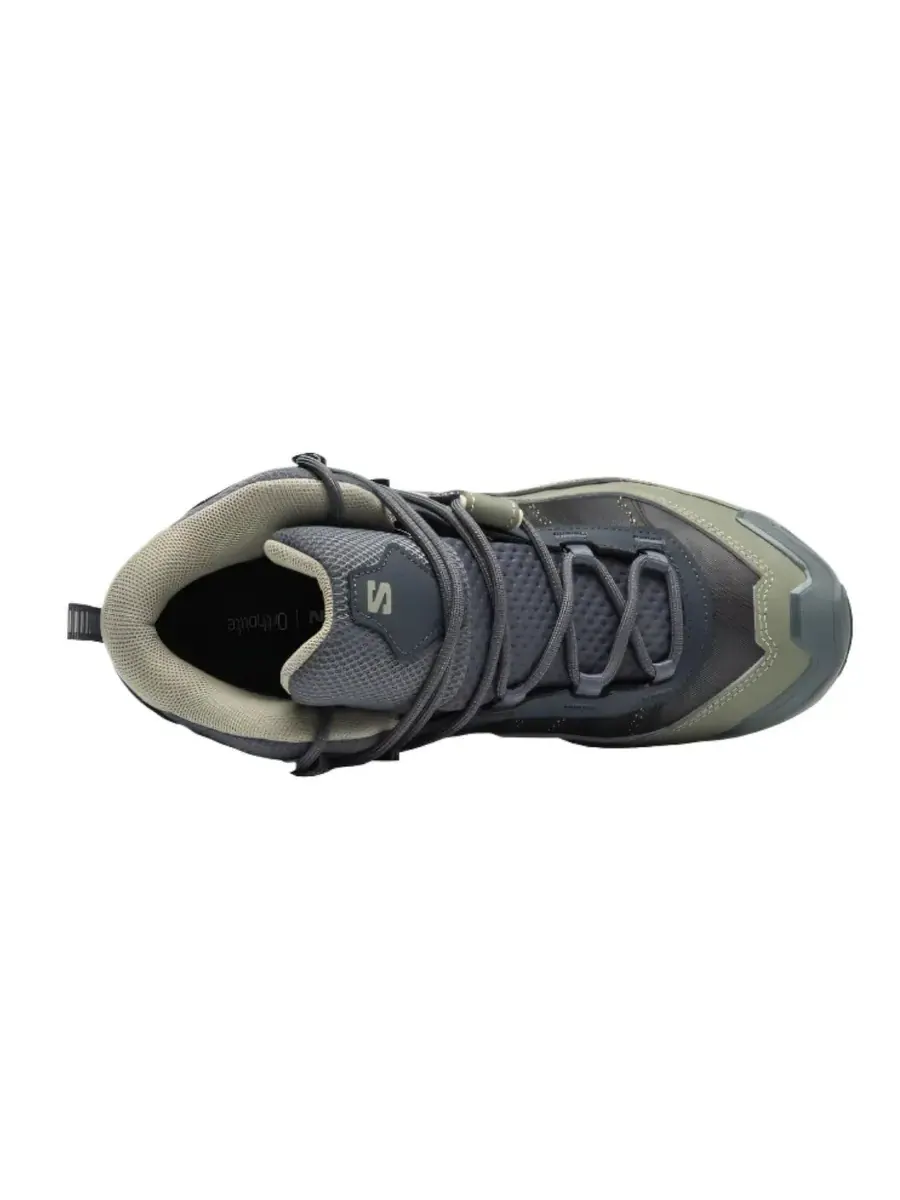 Кроссовки Salomon X Ultra 5 Mid GTX 'Green Dark Grey' — изображение 3 из 4, зеленый