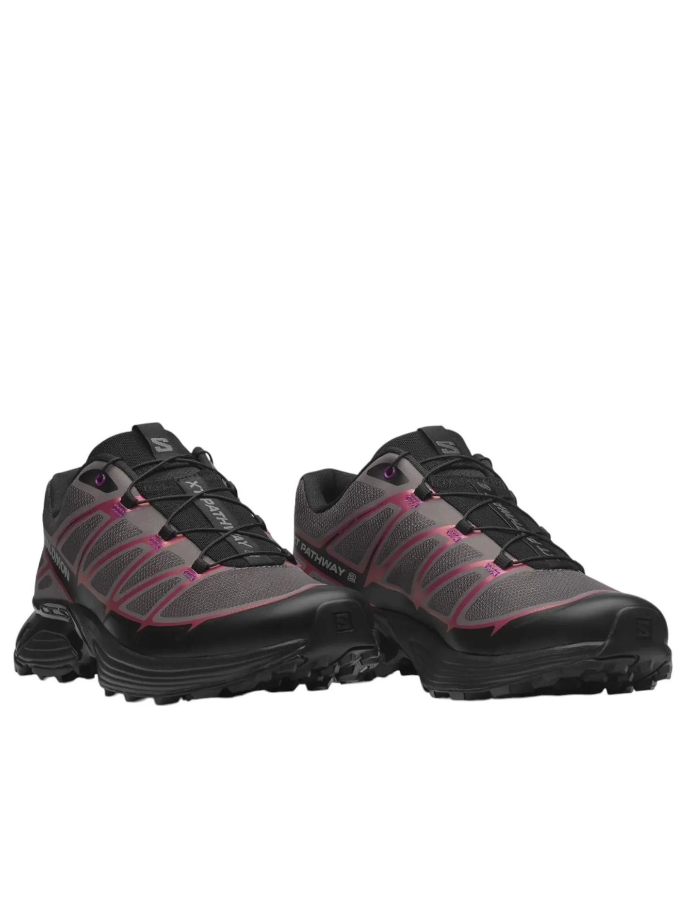 Кроссовки SALOMON XT-Pathway 2 Iridescent 'Black Hollyhock Plum Perfect' — изображение 2 из 6, черный