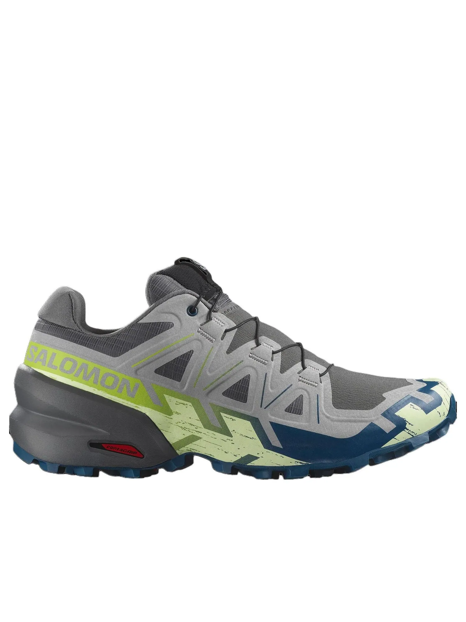 Кроссовки SALOMON Speedcross 6 'Castlerock Lime Cream' — изображение 2 из 6, серый