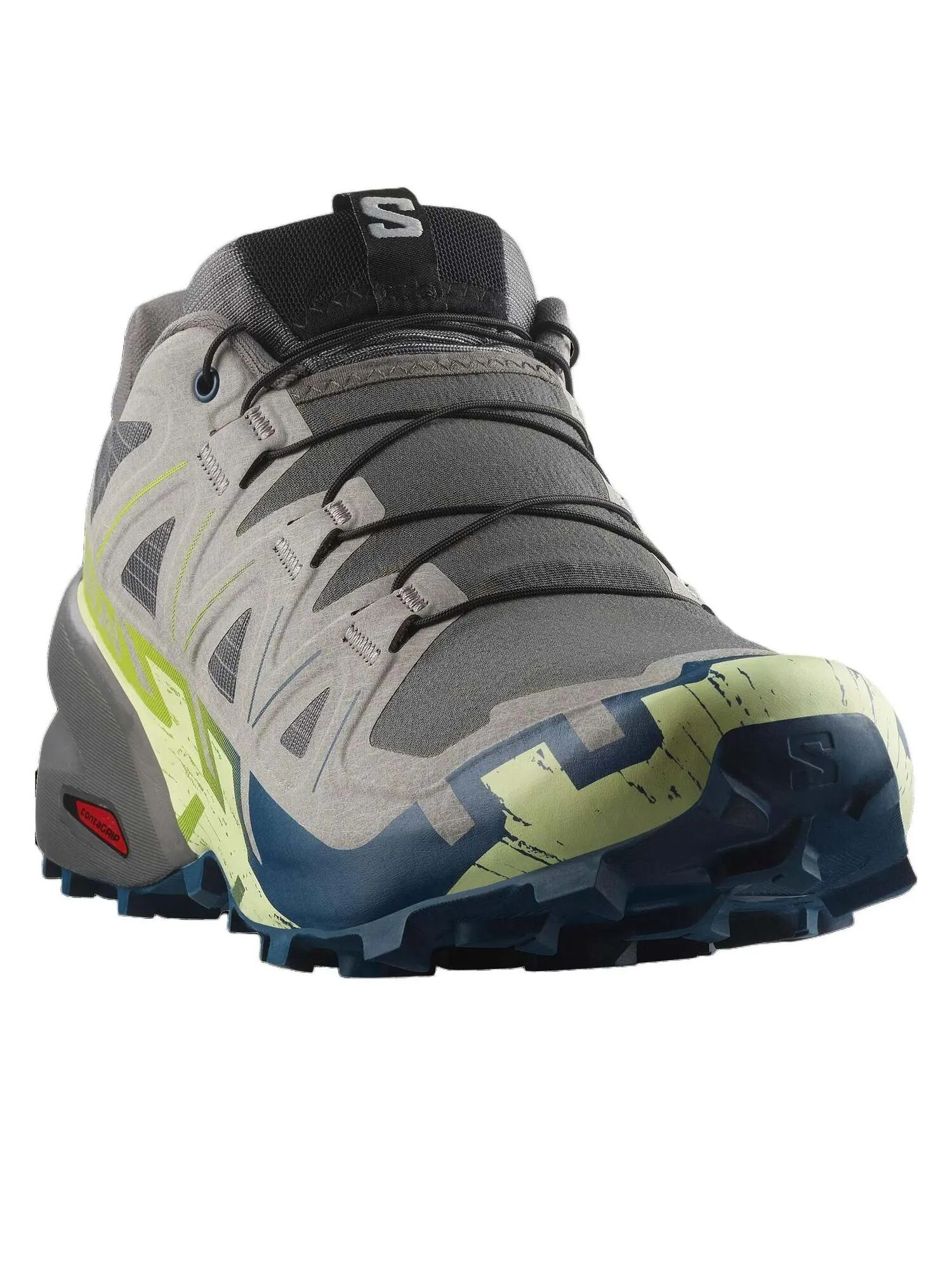 Кроссовки SALOMON Speedcross 6 'Castlerock Lime Cream' — изображение 3 из 6, серый