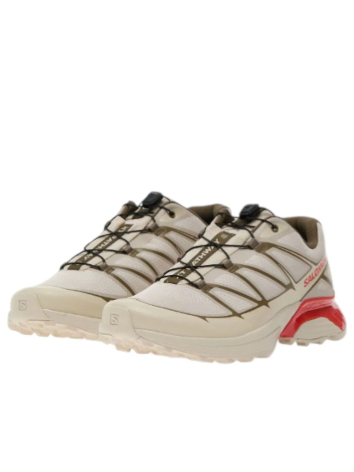Кроссовки SALOMON XT-Pathway 2 'Rainy Day Stone Gray Cherry Tomato' — изображение 2 из 5, бежевый