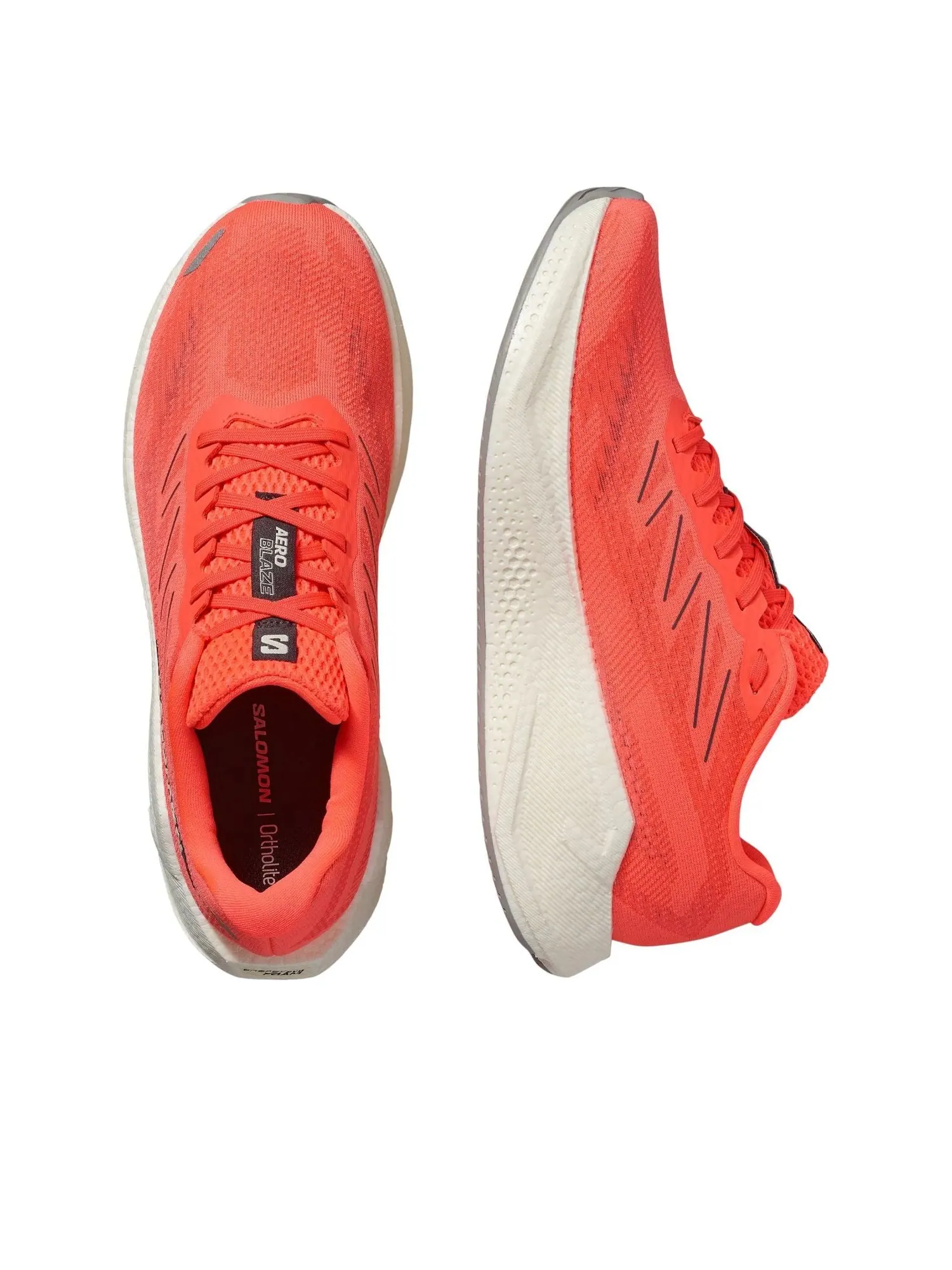 Кроссовки Salomon Aero Blaze 3 'Neon Flame Vanilla Ice' — изображение 3 из 6, оранжевый