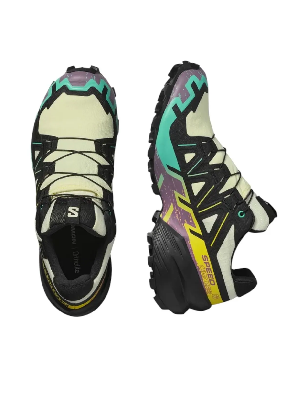 Кроссовки (WMNS) SALOMON Speedcross 6 Gore-Tex 'Transparent Yellow Black' — изображение 2 из 5, желтый