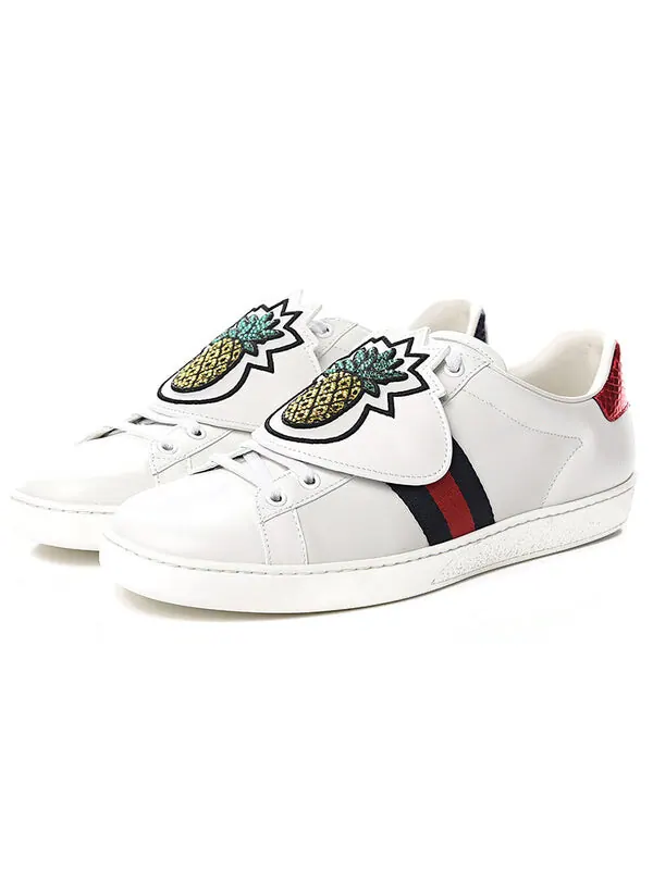Кроссовки ace 'pineapple' Gucci — изображение 2 из 4, белый/красный/синий