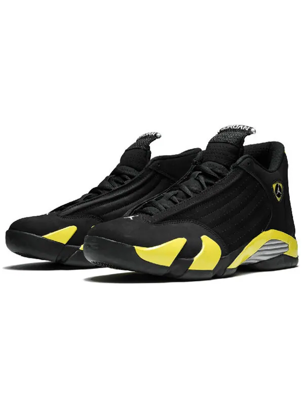 Кроссовки 14 ретро Air Jordan — изображение 3 из 4, черный/желтый-белый