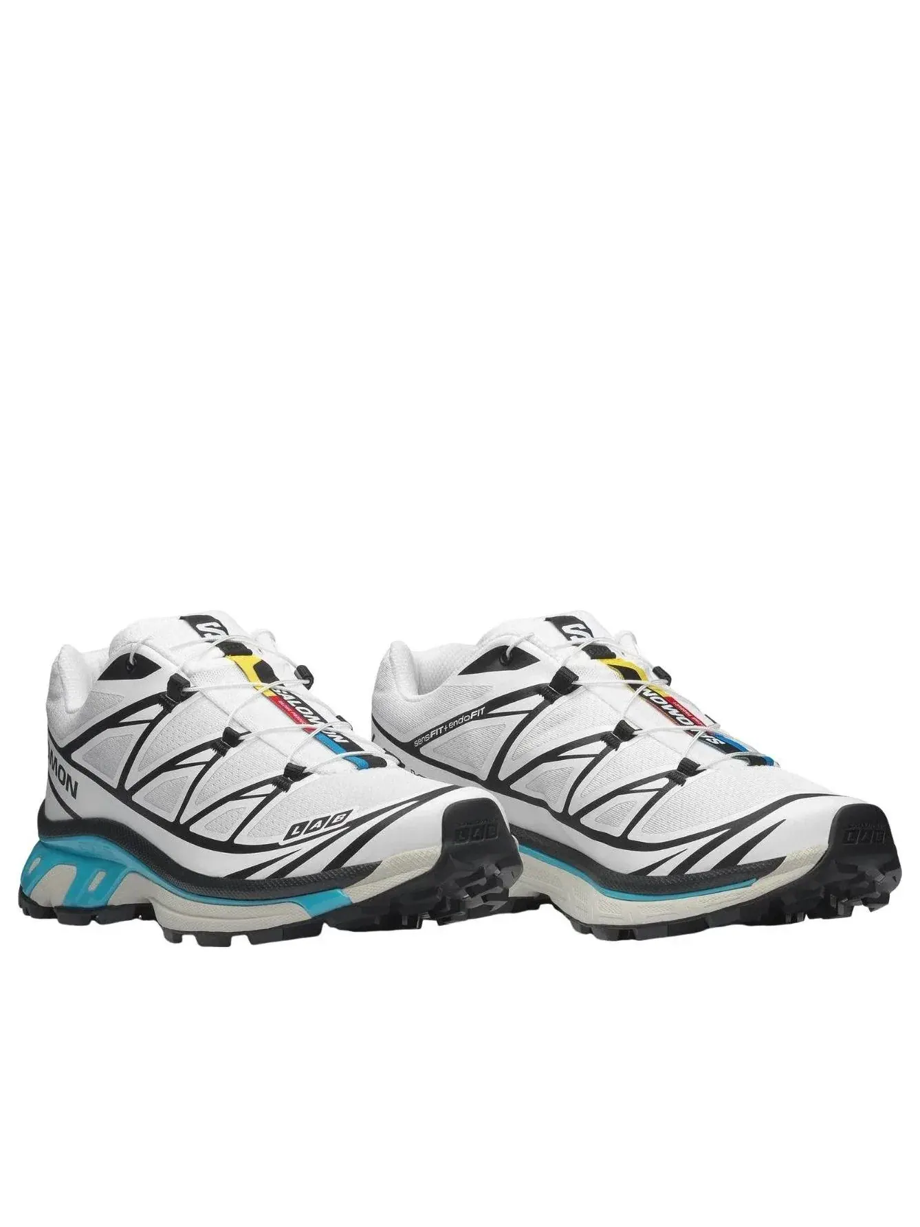 Кроссовки SALOMON XT-6 'Черно-бело-голубой Кюрасао' 491433 — изображение 2 из 6, белый