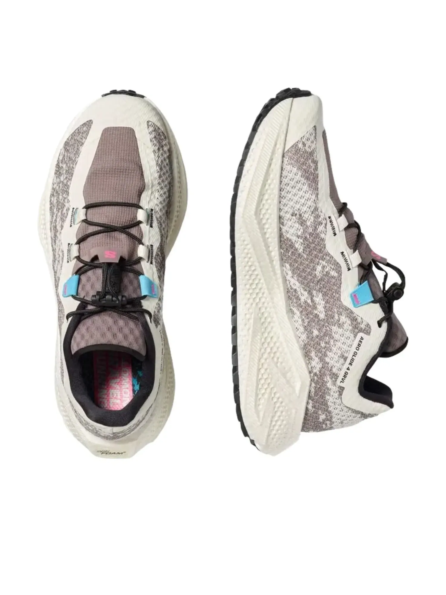 Кроссовки (WMNS) SALOMON Areo Glide 4 GRVL 'Vanilla Ice Black' — изображение 2 из 6, белый