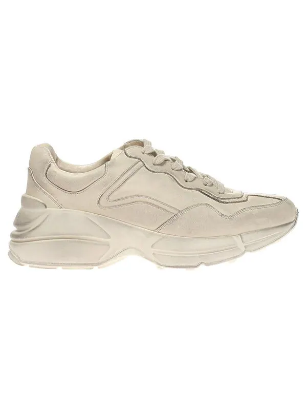 Кроссовки rhyton leather sneaker 'ivory' Gucci — изображение 2 из 4, слоновая кость